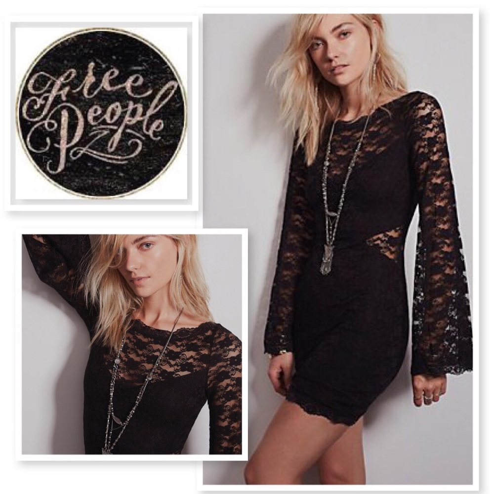 NWT FREE PEOPLE LOVELY IN LACE BODY CON DR…